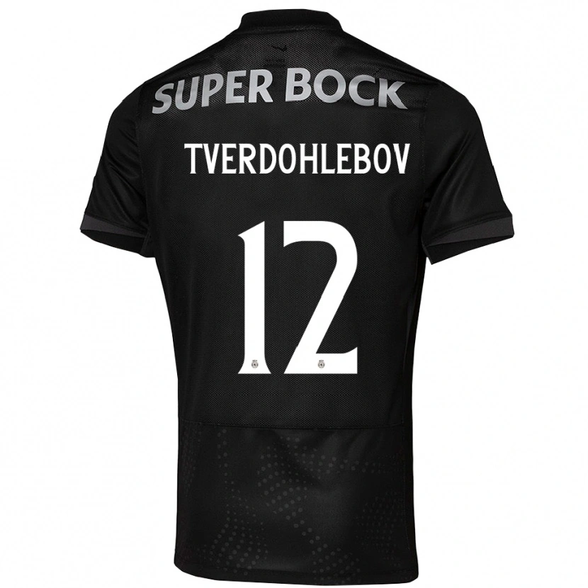Danxen Kvinnor Alex Tverdohlebov #12 Svart Vit Bortatröja Matchtröjor 2025/26 Tröjor T-Tröja