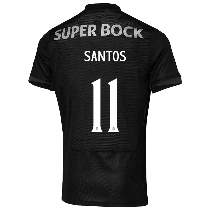 Danxen Kvinnor Nuno Santos #11 Svart Vit Bortatröja Matchtröjor 2025/26 Tröjor T-Tröja