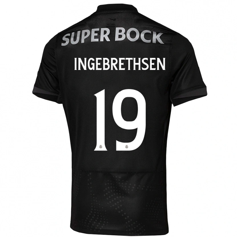 Danxen Kvinnor Erik Ingebrethsen #19 Svart Vit Bortatröja Matchtröjor 2025/26 Tröjor T-Tröja