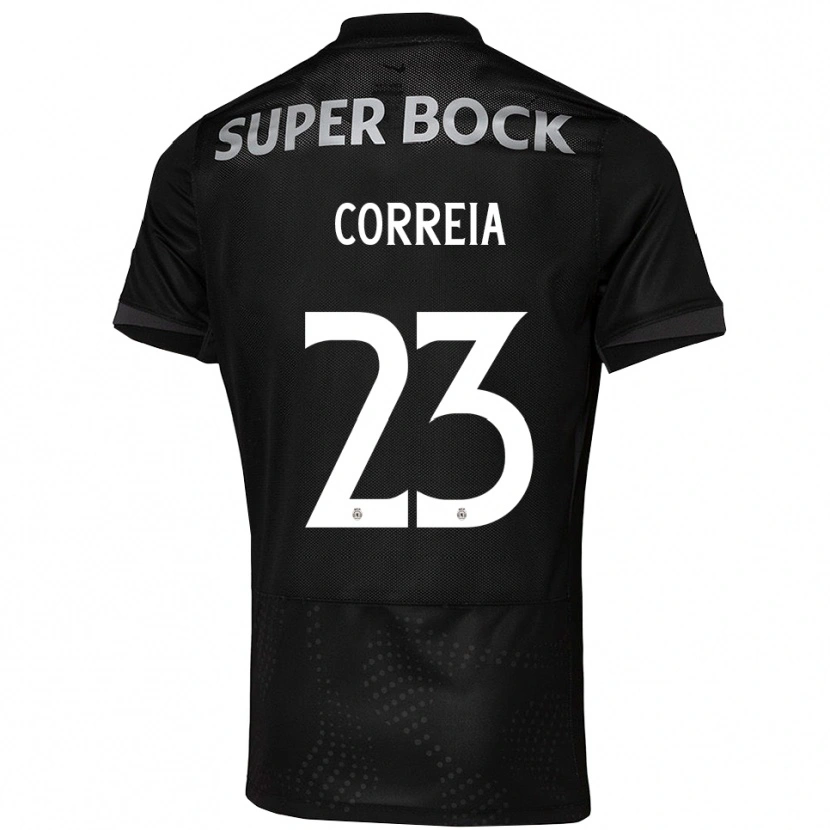 Danxen Kvinnor Duarte Correia #23 Svart Vit Bortatröja Matchtröjor 2025/26 Tröjor T-Tröja