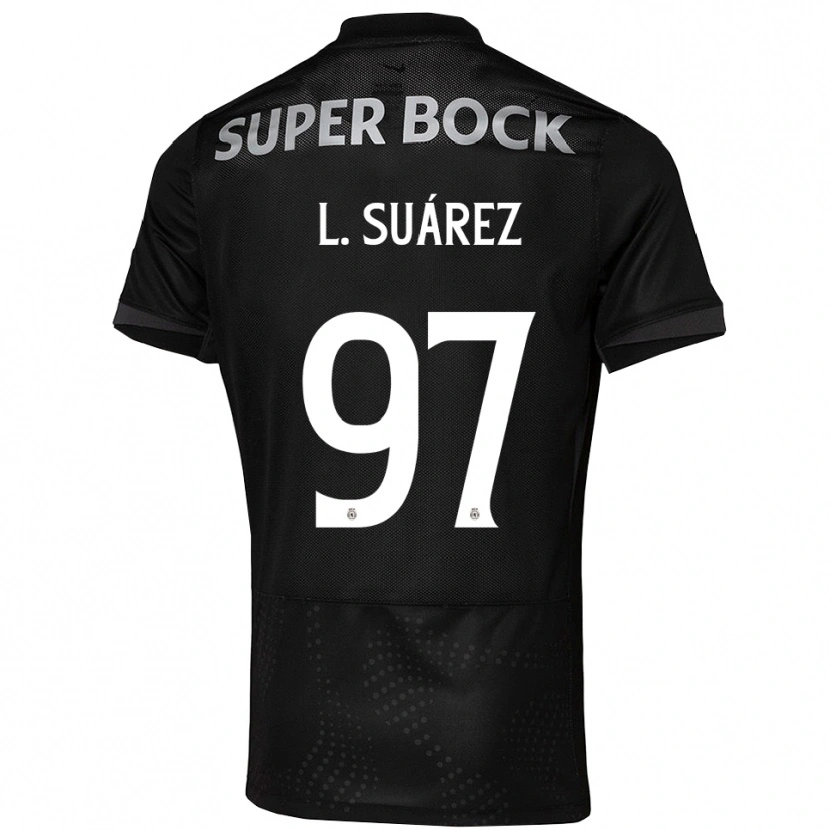 Danxen Kvinnor Luis Suárez #97 Svart Vit Bortatröja Matchtröjor 2025/26 Tröjor T-Tröja