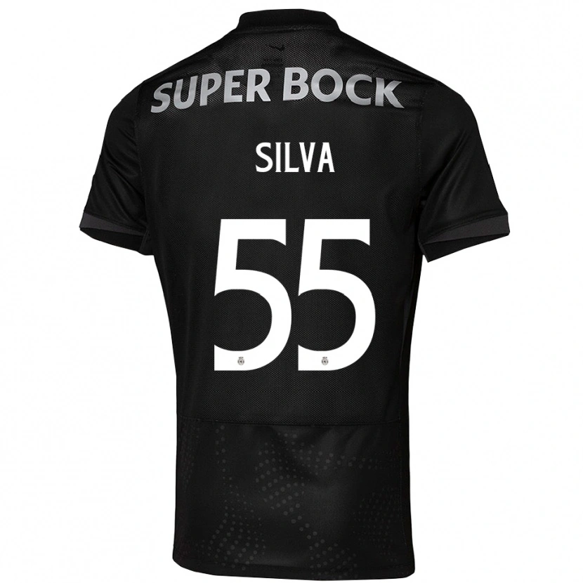 Danxen Kvinnor José Silva #55 Svart Vit Bortatröja Matchtröjor 2025/26 Tröjor T-Tröja