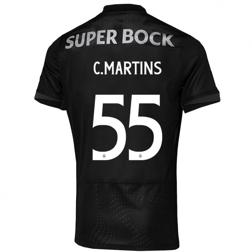 Danxen Kvinnor Carolina Martins #55 Svart Vit Bortatröja Matchtröjor 2025/26 Tröjor T-Tröja