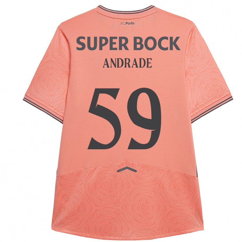 Danxen Kvinnor Tiago Andrade #59 Rosa Marinblå Bortatröja Matchtröjor 2025/26 Tröjor T-Tröja