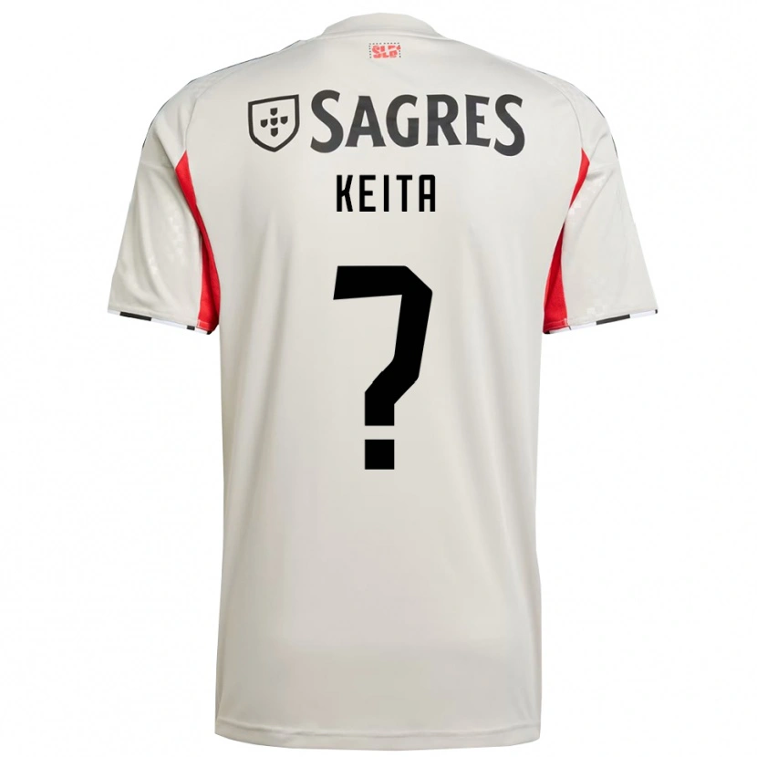 Danxen Kvinnor Modibo Keita #0 Benvit Röd Bortatröja Matchtröjor 2025/26 Tröjor T-Tröja