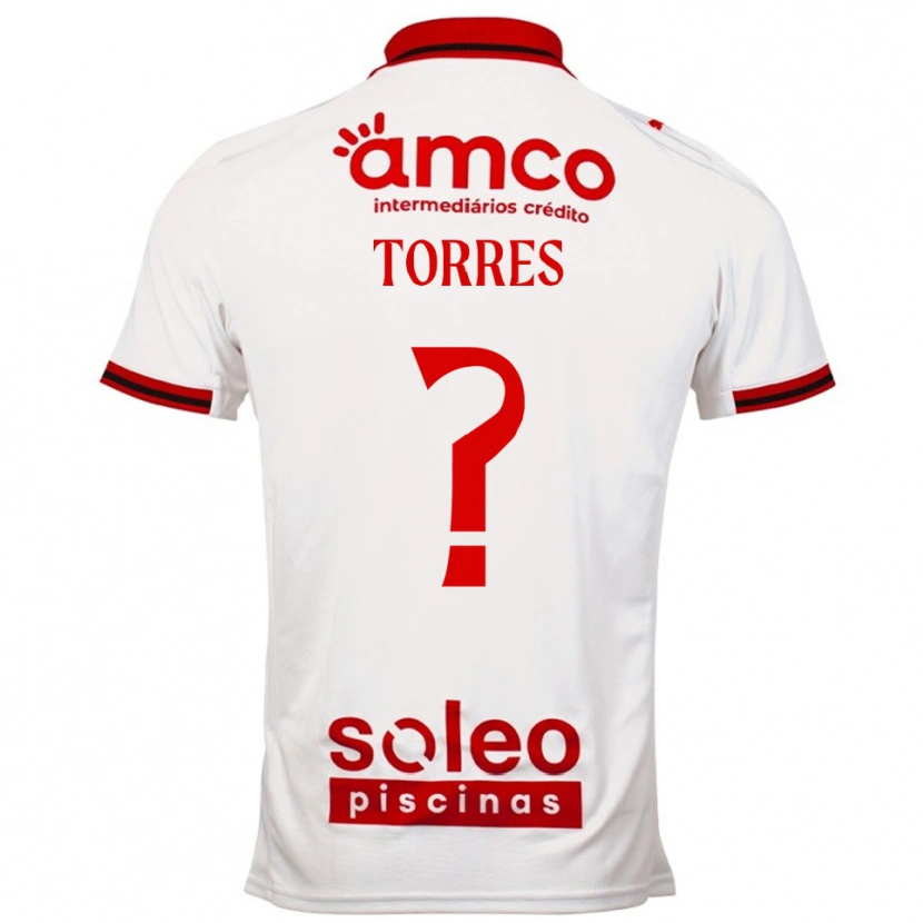 Danxen Kvinnor Marco Torres #0 Vit Röd Bortatröja Matchtröjor 2025/26 Tröjor T-Tröja