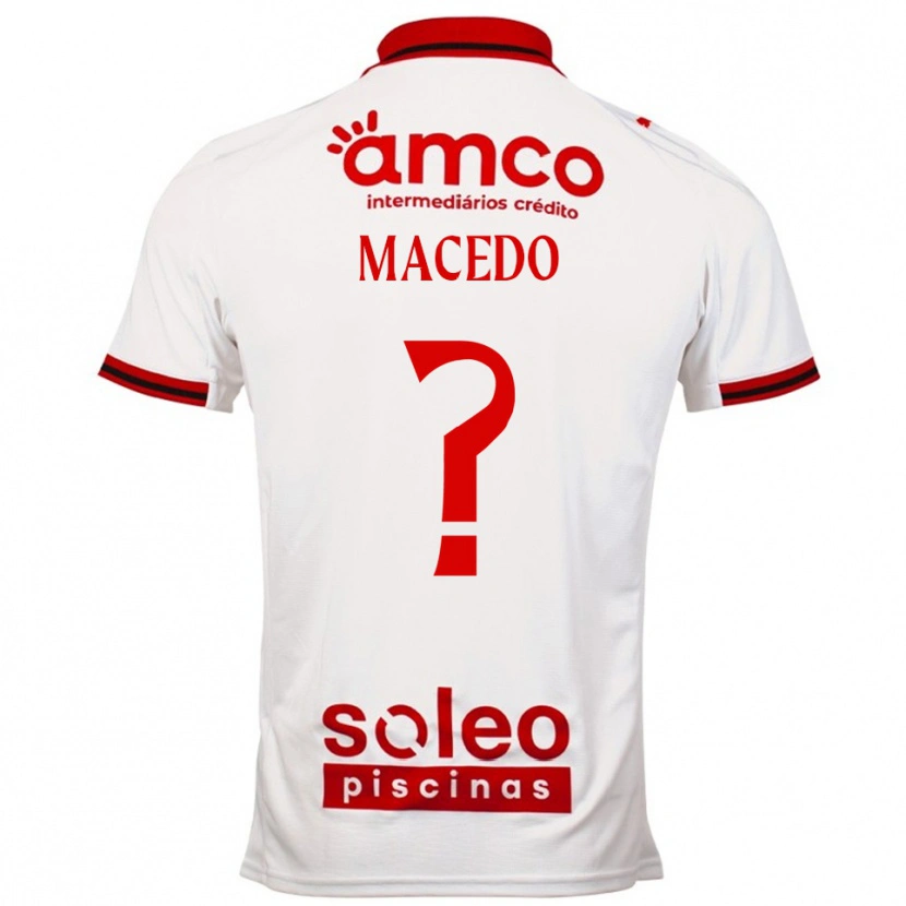 Danxen Kvinnor Tiago Macedo #0 Vit Röd Bortatröja Matchtröjor 2025/26 Tröjor T-Tröja