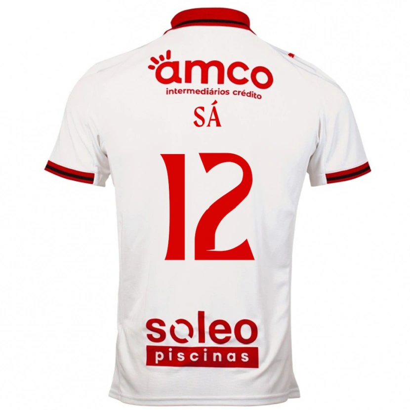 Danxen Kvinnor Tiago Sá #12 Vit Röd Bortatröja Matchtröjor 2025/26 Tröjor T-Tröja