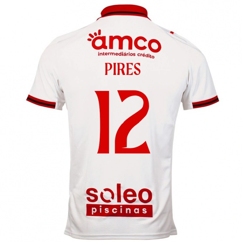 Danxen Kvinnor Hugo Pires #12 Vit Röd Bortatröja Matchtröjor 2025/26 Tröjor T-Tröja
