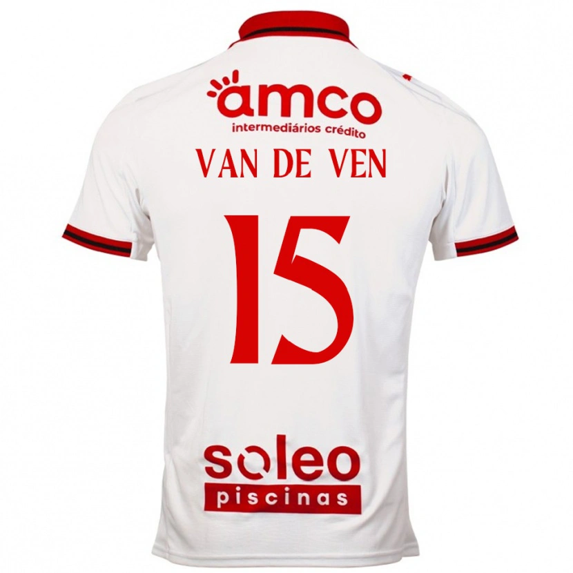 Danxen Kvinnor Zoï Van De Ven #15 Vit Röd Bortatröja Matchtröjor 2025/26 Tröjor T-Tröja