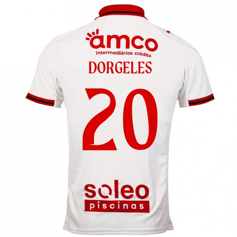 Danxen Kvinnor Mario Dorgeles #20 Vit Röd Bortatröja Matchtröjor 2025/26 Tröjor T-Tröja
