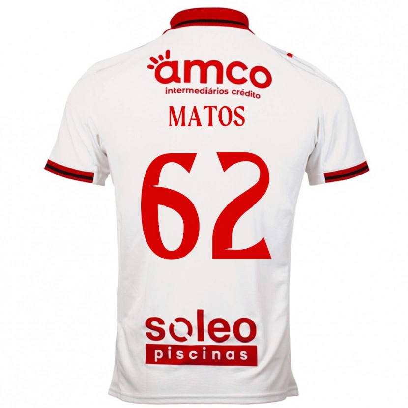 Danxen Kvinnor Nuno Matos #62 Vit Röd Bortatröja Matchtröjor 2025/26 Tröjor T-Tröja