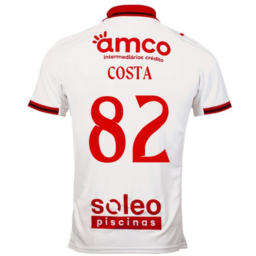 Danxen Kvinnor Gui Costa #82 Vit Röd Bortatröja Matchtröjor 2025/26 Tröjor T-Tröja