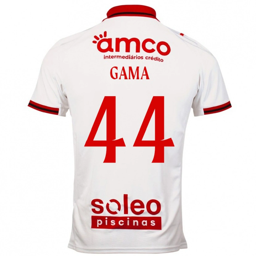 Danxen Kvinnor Dinis Gama #44 Vit Röd Bortatröja Matchtröjor 2025/26 Tröjor T-Tröja