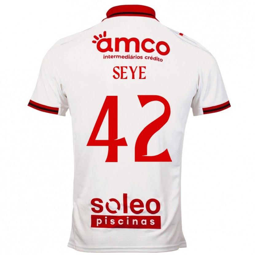 Danxen Kvinnor Modou Seye #42 Vit Röd Bortatröja Matchtröjor 2025/26 Tröjor T-Tröja