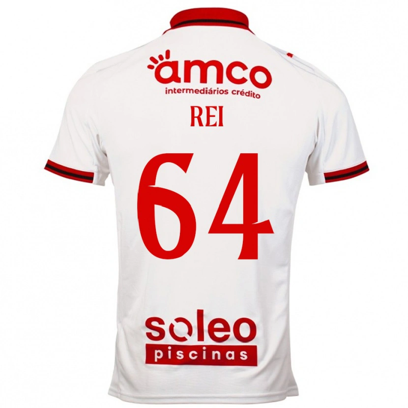 Danxen Kvinnor Ricardo Rei #64 Vit Röd Bortatröja Matchtröjor 2025/26 Tröjor T-Tröja