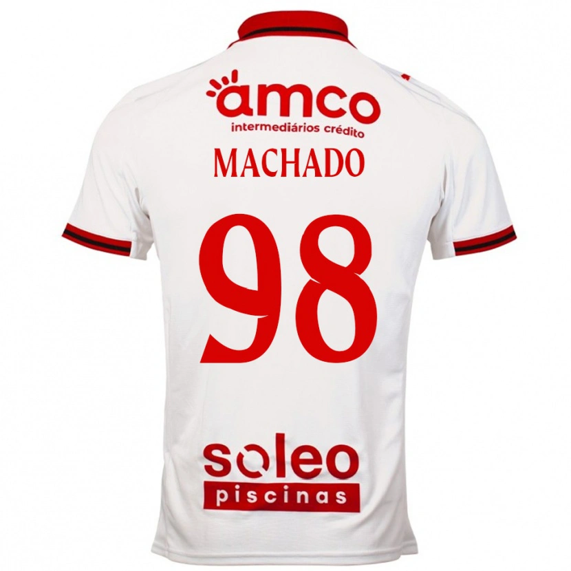 Danxen Kvinnor Gonçalo Machado #98 Vit Röd Bortatröja Matchtröjor 2025/26 Tröjor T-Tröja