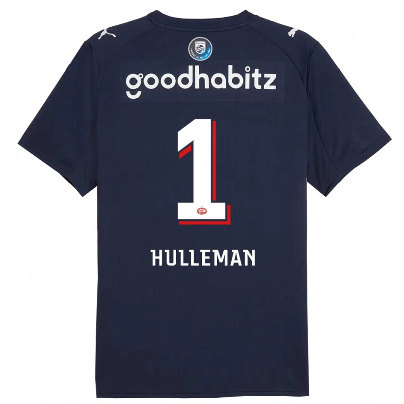 Danxen Kvinnor Daan Hulleman #1 Marinblå Vit Bortatröja Matchtröjor 2025/26 Tröjor T-Tröja