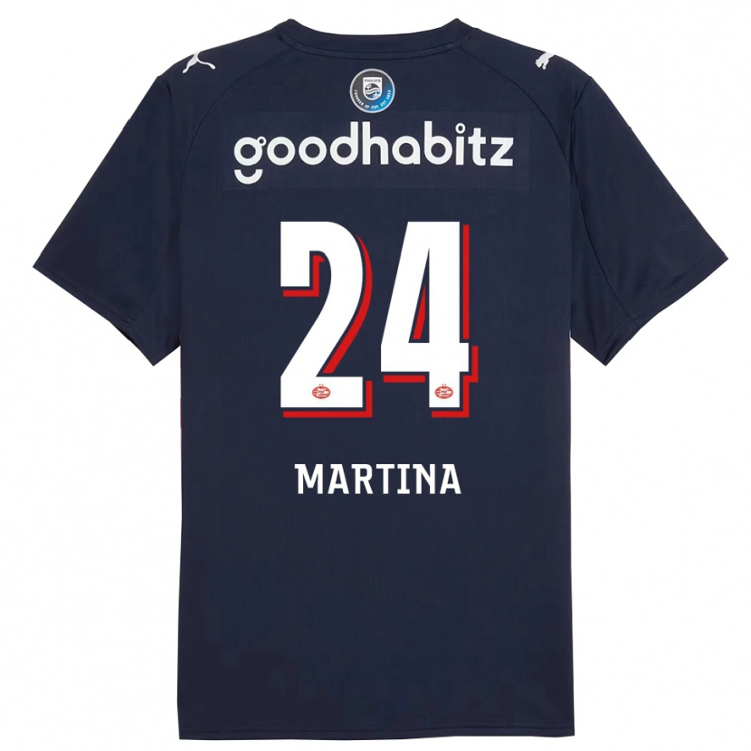 Danxen Kvinnor Shijona Martina #24 Marinblå Vit Bortatröja Matchtröjor 2025/26 Tröjor T-Tröja