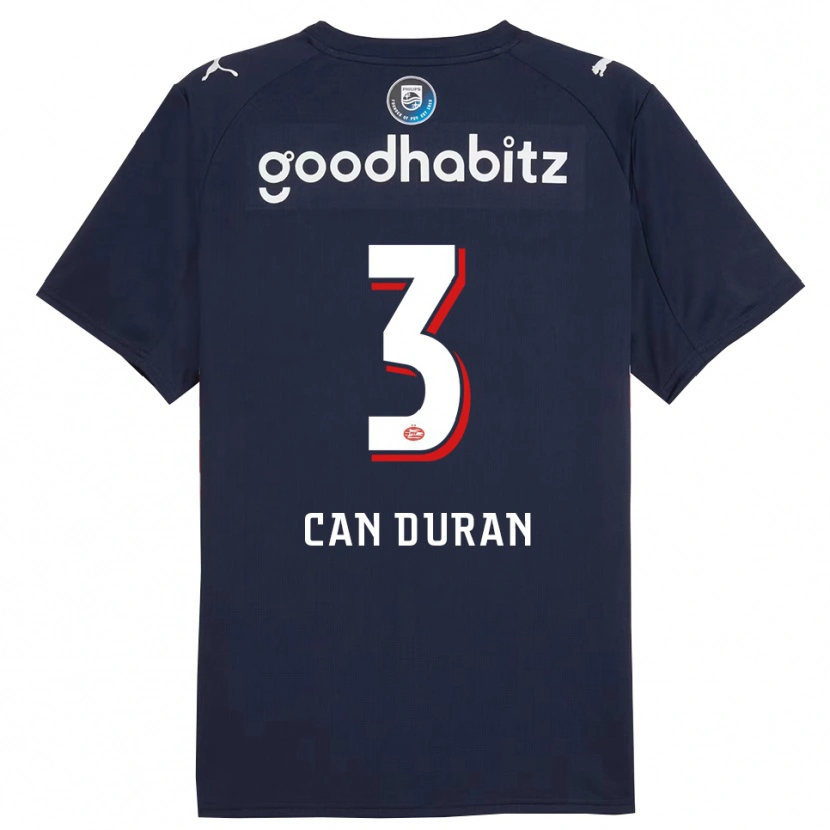 Danxen Kvinnor Emre Can Duran #3 Marinblå Vit Bortatröja Matchtröjor 2025/26 Tröjor T-Tröja