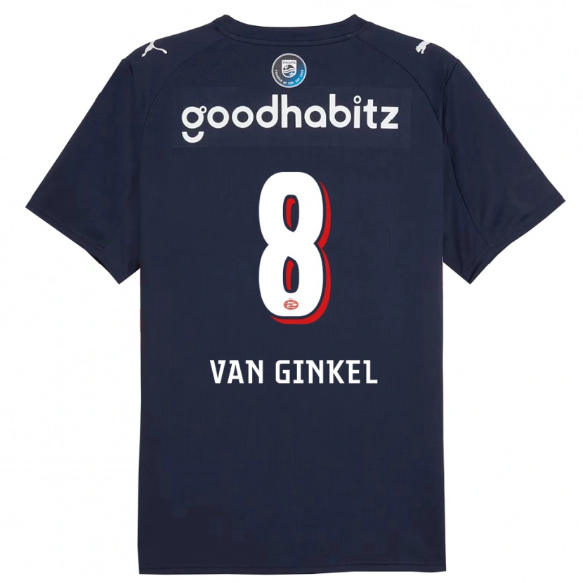 Danxen Kvinnor Marco Van Ginkel #8 Marinblå Vit Bortatröja Matchtröjor 2025/26 Tröjor T-Tröja