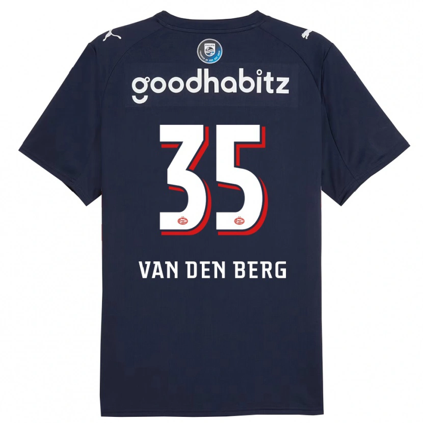 Danxen Kvinnor Joel Van Den Berg #35 Marinblå Vit Bortatröja Matchtröjor 2025/26 Tröjor T-Tröja