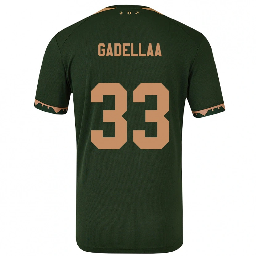 Danxen Kvinnor Kevin Gadellaa #33 Grön Guld Bortatröja Matchtröjor 2025/26 Tröjor T-Tröja