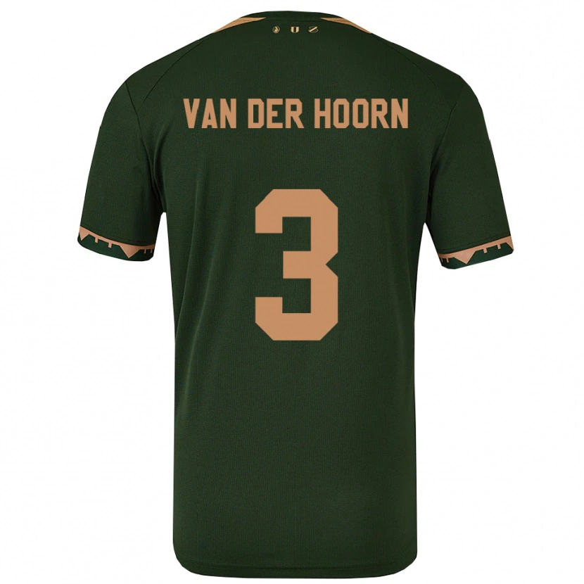 Danxen Kvinnor Mike Van Der Hoorn #3 Grön Guld Bortatröja Matchtröjor 2025/26 Tröjor T-Tröja