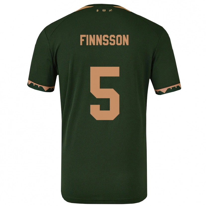 Danxen Kvinnor Kolbeinn Finnsson #5 Grön Guld Bortatröja Matchtröjor 2025/26 Tröjor T-Tröja