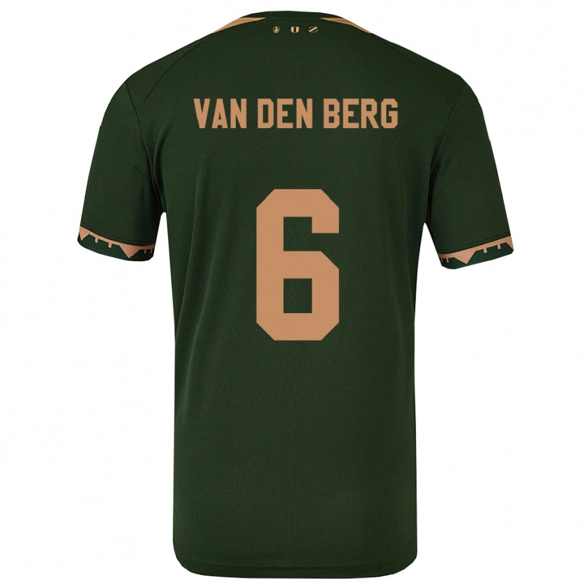 Danxen Kvinnor Davy Van Den Berg #6 Grön Guld Bortatröja Matchtröjor 2025/26 Tröjor T-Tröja