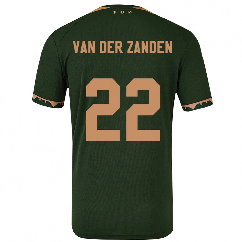 Danxen Kvinnor Ilse Van Der Zanden #22 Grön Guld Bortatröja Matchtröjor 2025/26 Tröjor T-Tröja