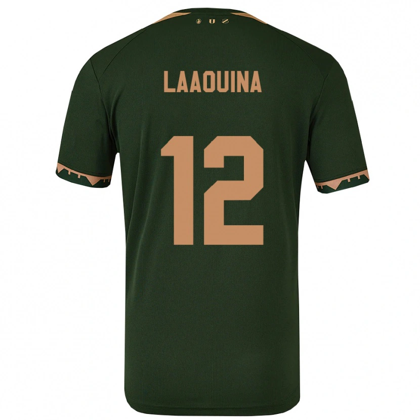 Danxen Kvinnor Driss Laaouina #12 Grön Guld Bortatröja Matchtröjor 2025/26 Tröjor T-Tröja