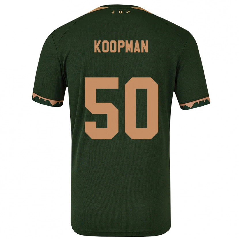 Danxen Kvinnor Kyra Koopman #50 Grön Guld Bortatröja Matchtröjor 2025/26 Tröjor T-Tröja
