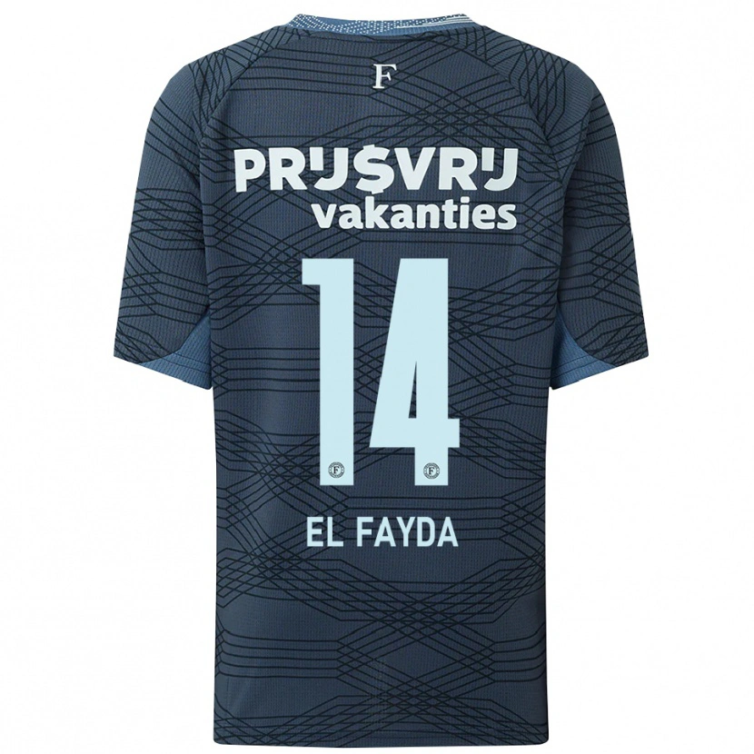 Danxen Kvinnor Damin El Fayda #14 Svart Grå Bortatröja Matchtröjor 2025/26 Tröjor T-Tröja