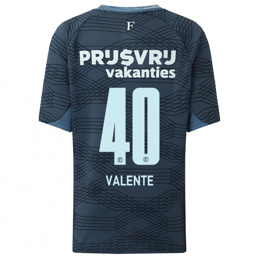 Danxen Kvinnor Luciano Valente #40 Svart Grå Bortatröja Matchtröjor 2025/26 Tröjor T-Tröja