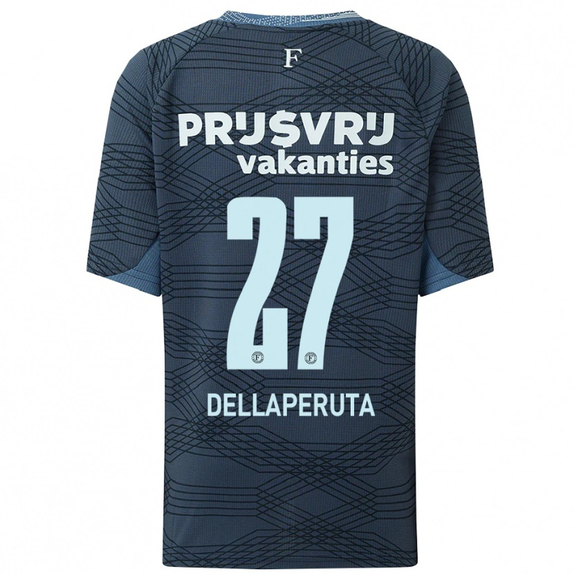 Danxen Kvinnor Talia Dellaperuta #27 Svart Grå Bortatröja Matchtröjor 2025/26 Tröjor T-Tröja