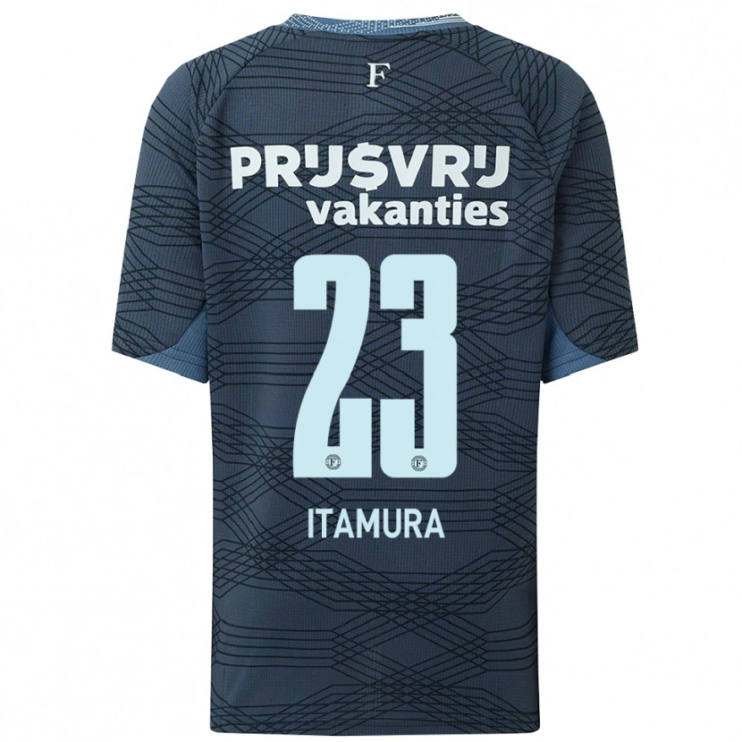 Danxen Kvinnor Mao Itamura #23 Svart Grå Bortatröja Matchtröjor 2025/26 Tröjor T-Tröja
