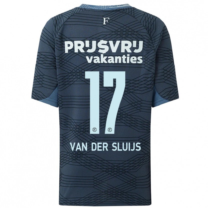 Danxen Kvinnor Noëlle Van Der Sluijs #17 Svart Grå Bortatröja Matchtröjor 2025/26 Tröjor T-Tröja
