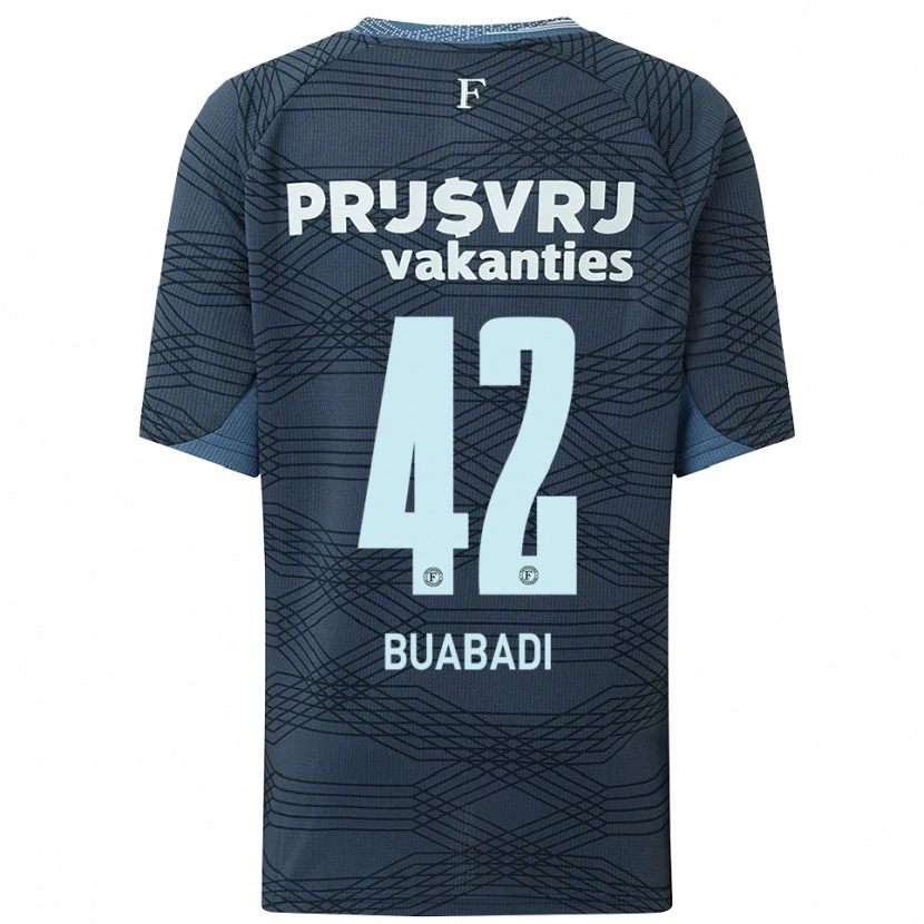 Danxen Kvinnor Esther Buabadi #42 Svart Grå Bortatröja Matchtröjor 2025/26 Tröjor T-Tröja