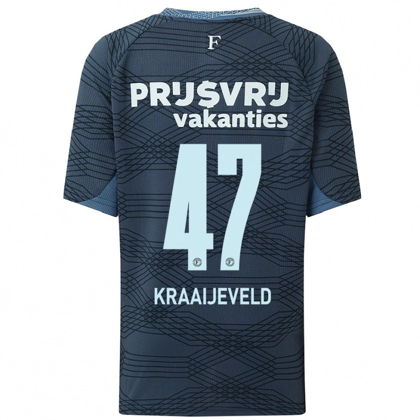 Danxen Kvinnor Thijs Kraaijeveld #47 Svart Grå Bortatröja Matchtröjor 2025/26 Tröjor T-Tröja
