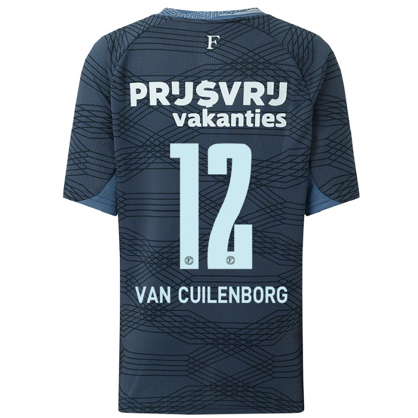 Danxen Kvinnor Joshua Wilbrenninck-Van Cuilenborg #12 Svart Grå Bortatröja Matchtröjor 2025/26 Tröjor T-Tröja
