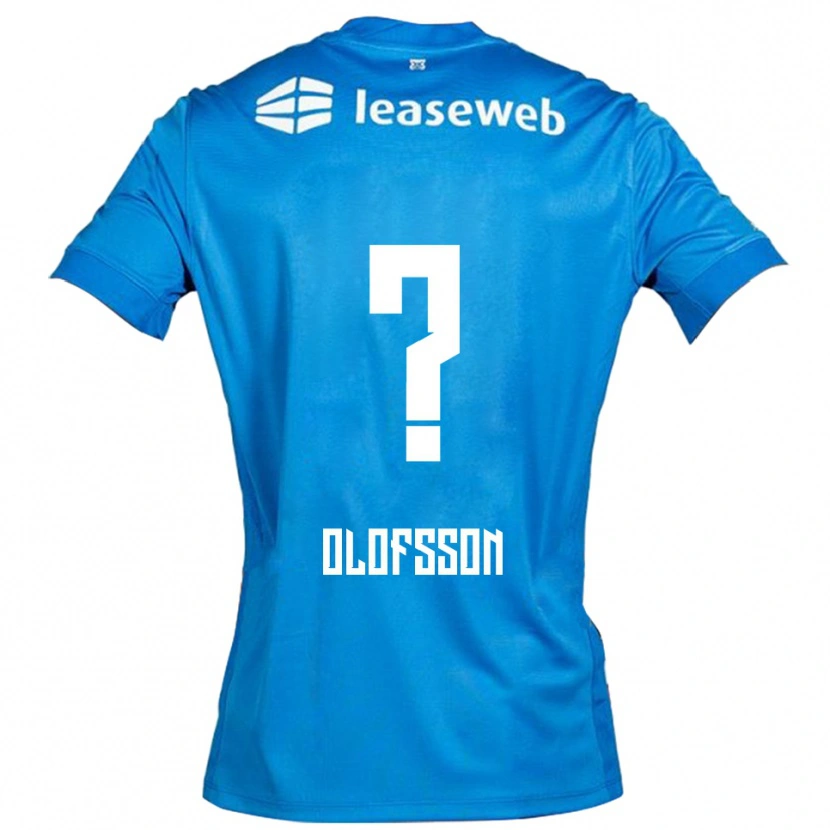 Danxen Kvinnor Wilmer Olofsson #0 Blå Vit Bortatröja Matchtröjor 2025/26 Tröjor T-Tröja