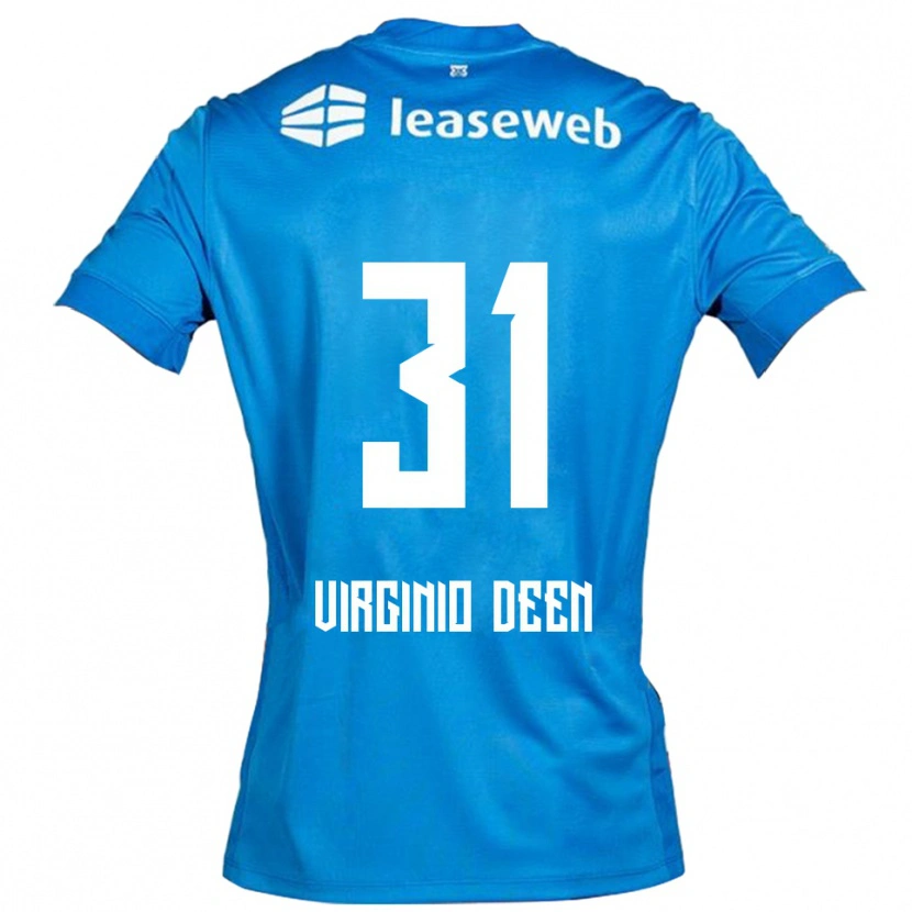 Danxen Kvinnor Daniël Virginio Deen #31 Blå Vit Bortatröja Matchtröjor 2025/26 Tröjor T-Tröja