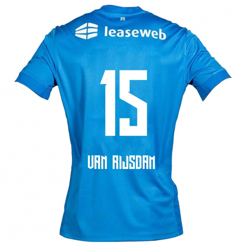 Danxen Kvinnor Julian Van Rijsdam #15 Blå Vit Bortatröja Matchtröjor 2025/26 Tröjor T-Tröja