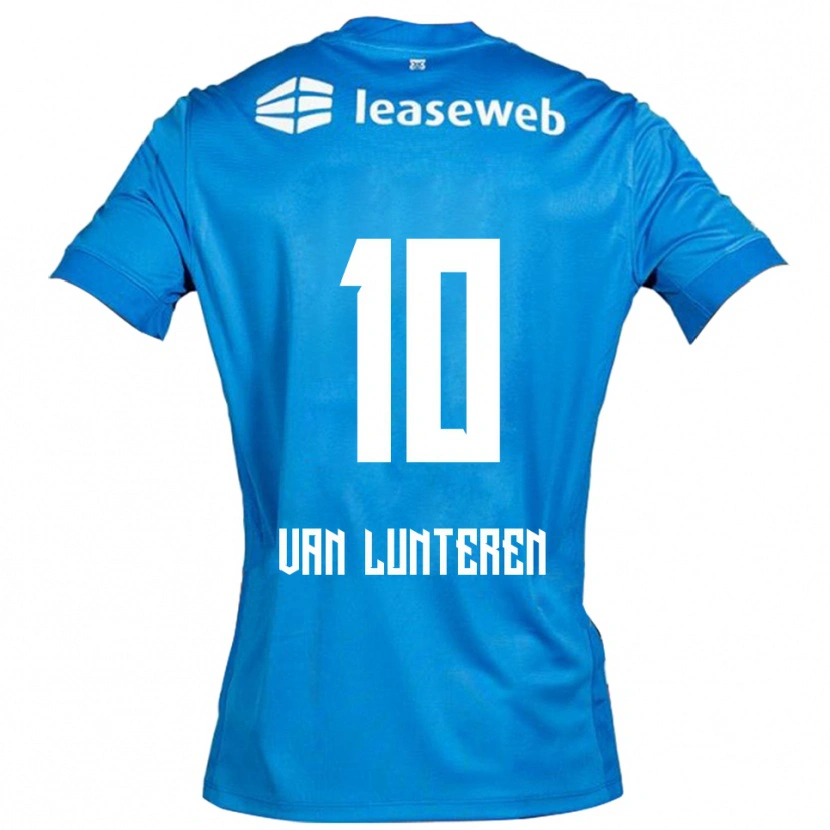 Danxen Kvinnor Desiree Van Lunteren #10 Blå Vit Bortatröja Matchtröjor 2025/26 Tröjor T-Tröja