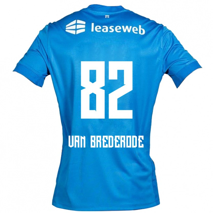 Danxen Kvinnor Myron Van Brederode #82 Blå Vit Bortatröja Matchtröjor 2025/26 Tröjor T-Tröja
