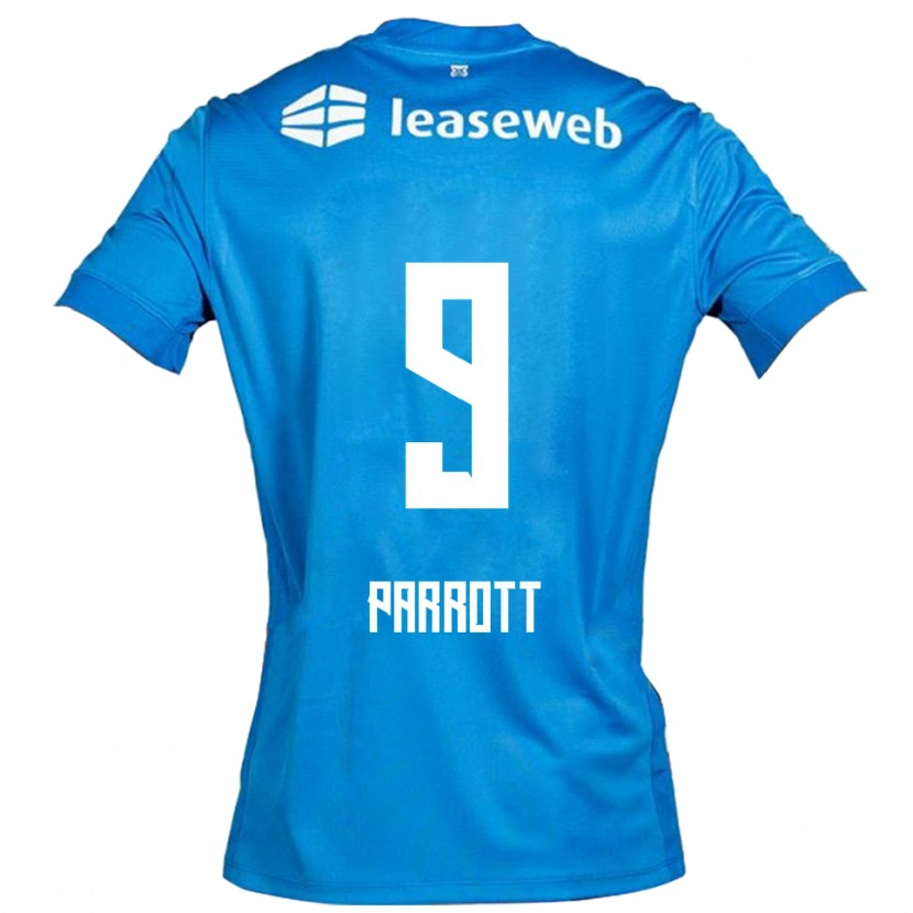 Danxen Kvinnor Troy Parrott #9 Blå Vit Bortatröja Matchtröjor 2025/26 Tröjor T-Tröja