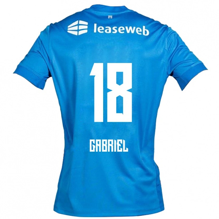 Danxen Kvinnor Gabriel Jongens #18 Blå Vit Bortatröja Matchtröjor 2025/26 Tröjor T-Tröja