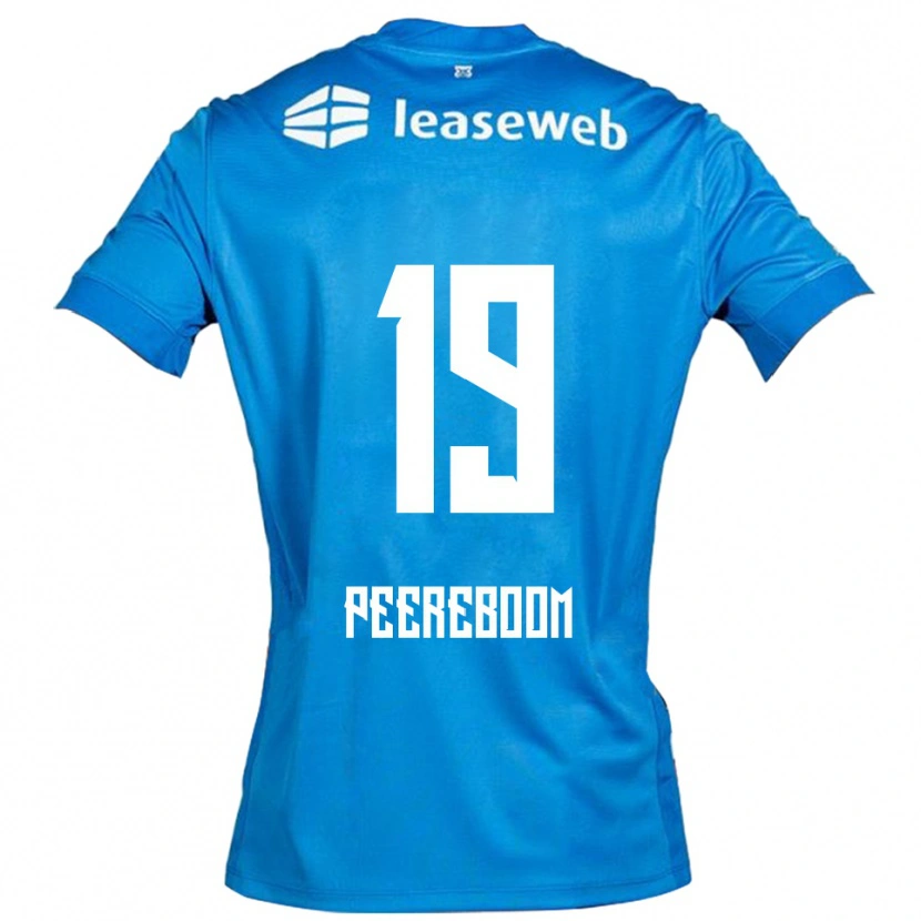 Danxen Kvinnor Sanne Peereboom #19 Blå Vit Bortatröja Matchtröjor 2025/26 Tröjor T-Tröja