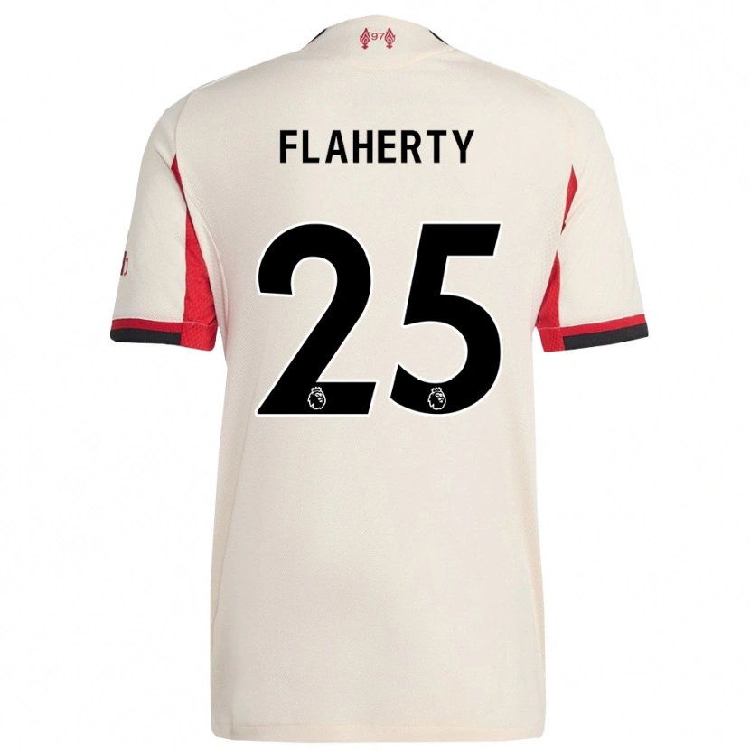 Danxen Kvinnor Gilly Flaherty #25 Vit Svart Bortatröja Matchtröjor 2025/26 Tröjor T-Tröja